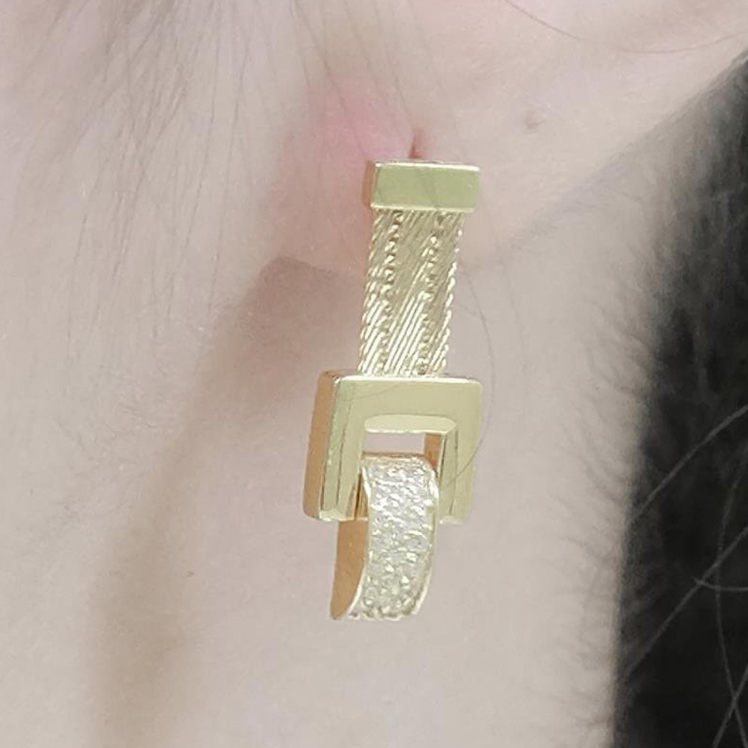 Trabzon Hasır Modern Taşlı 14 Ayar 3 Sıra Altın Set Yeşil