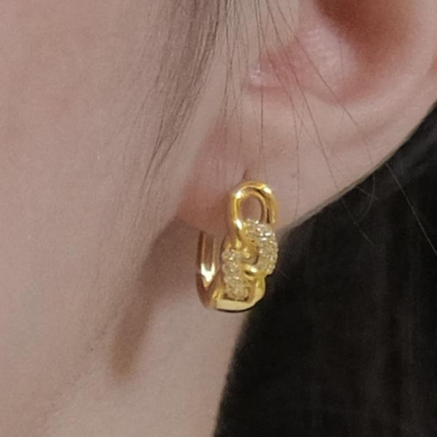 Trabzon Hasır Modern Taşlı Gurmet Model 14 Ayar 3 Sıra Altın Set Sarı