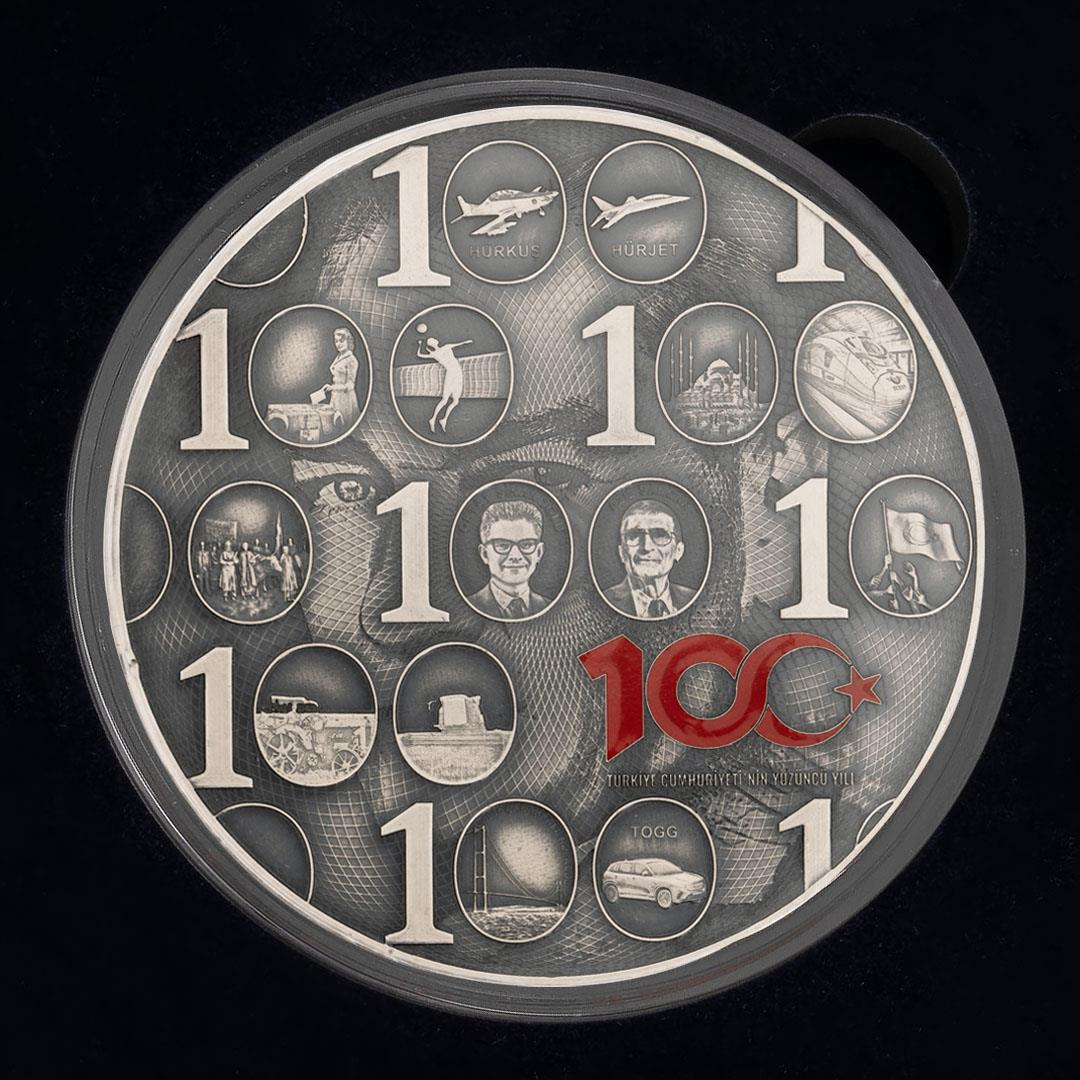 Türkiye Cumhuriyeti'nin 100. Yılı Gümüş Okside Hatıra Parası