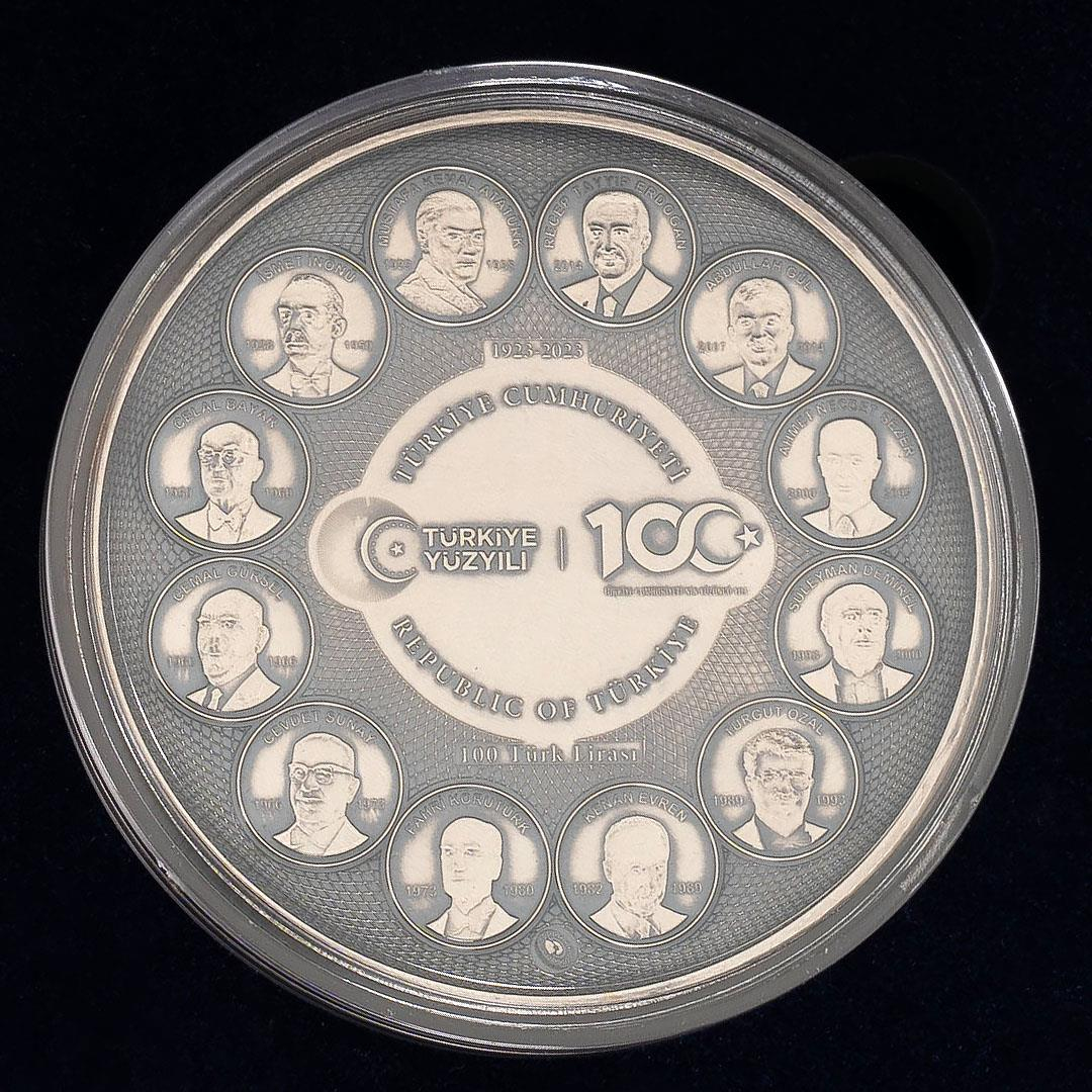 Türkiye Cumhuriyeti'nin 100. Yılı Gümüş Okside Hatıra Parası
