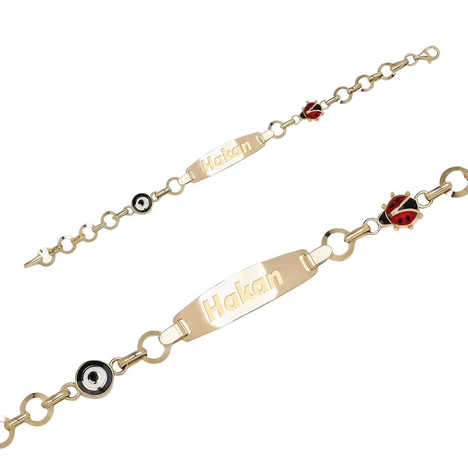 Uğur Böcek Ve Boncuklu Altın Bileklik