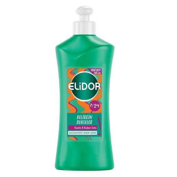 Elidor 7/24 Şekillendirici Saç Bakım Kremi Belirgin Bukleler Elastin & Badem Sütü 265 ml