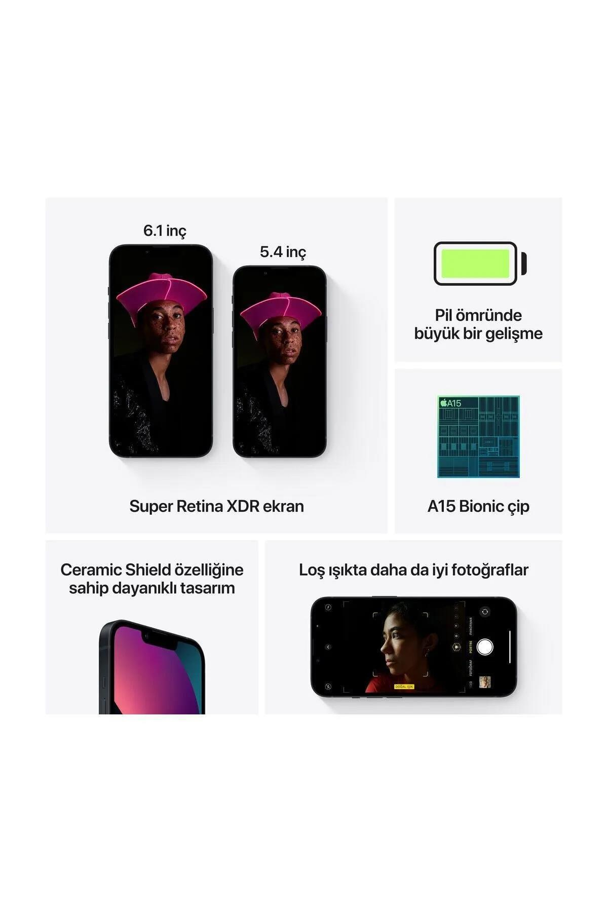 iPhone 13 Gece Yarısı Cep Telefonu