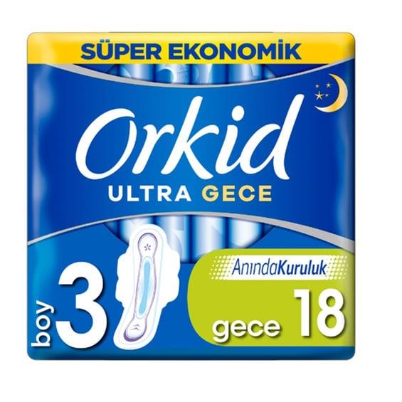 Orkid Ultra Extra Süper Eko Gece Ped 18'li