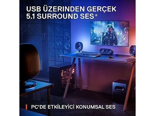 STEELSERIES Arena 9 Rgb 5.1 Surround Optik ve Bluetooth Bağlantılı Oyun Hoparlörü Siyah