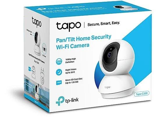 TP-LINK Tapo C200, 1080P Full HD,Hareket Tespit ve Takibi,360°, Gece Görüşü, Wi-Fi Güvenlik Kamerası