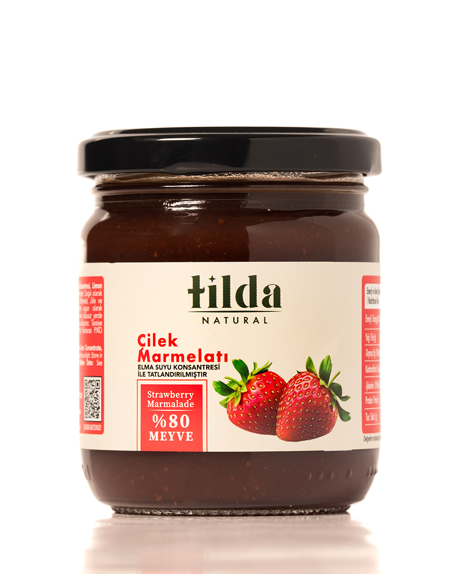 Şeker İlavesiz Çilek Marmelatı (%80 Meyve) – 220 g