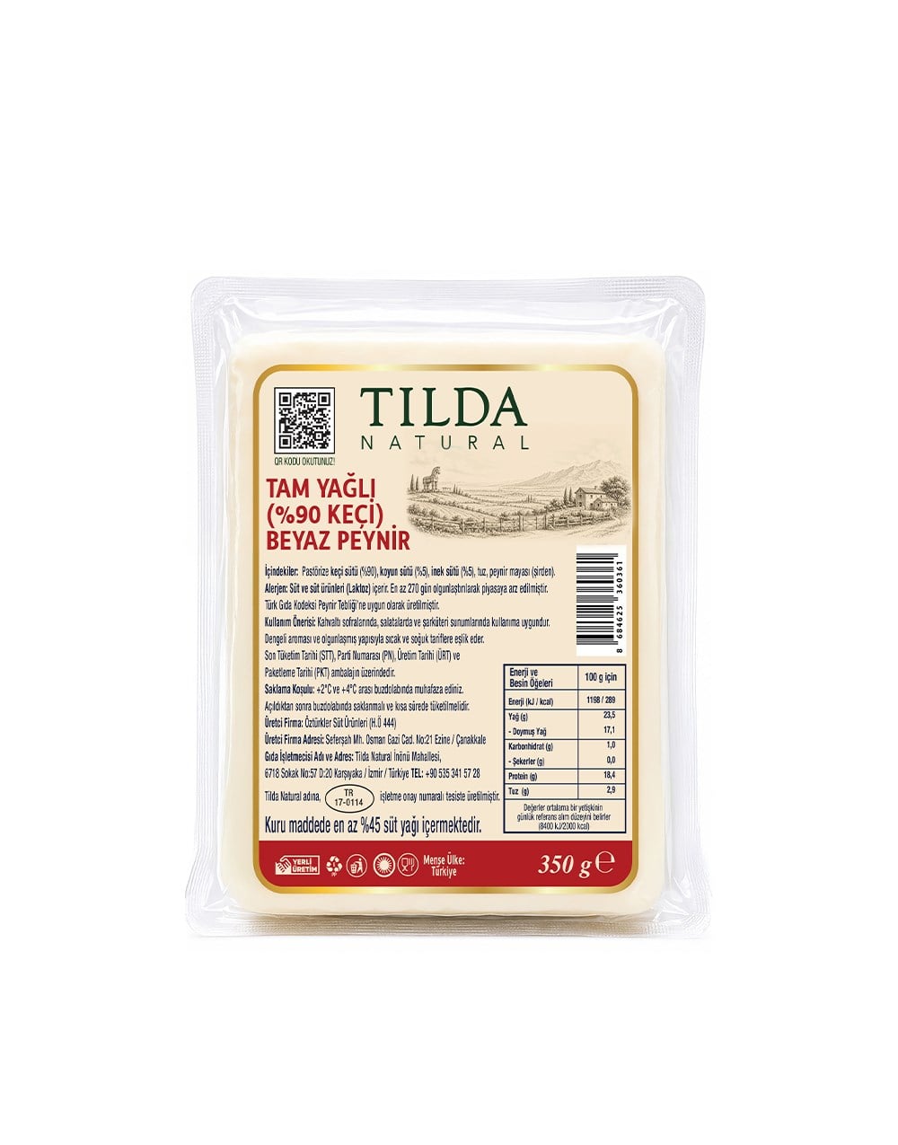 Tilda  %90 Keçi Peyniri 350 G