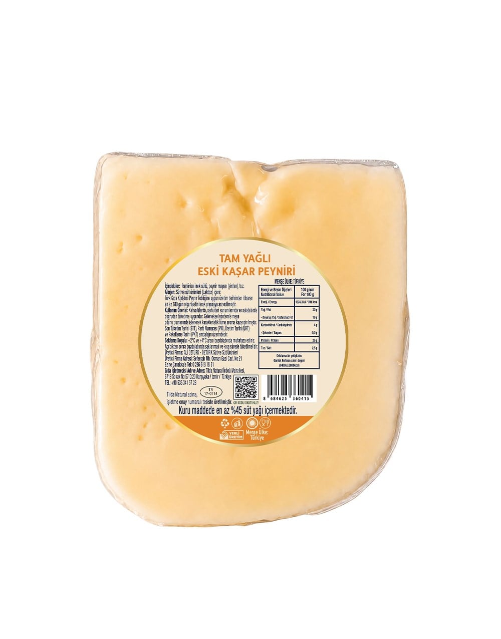 Tilda Eski Kaşar Peyniri 500 G