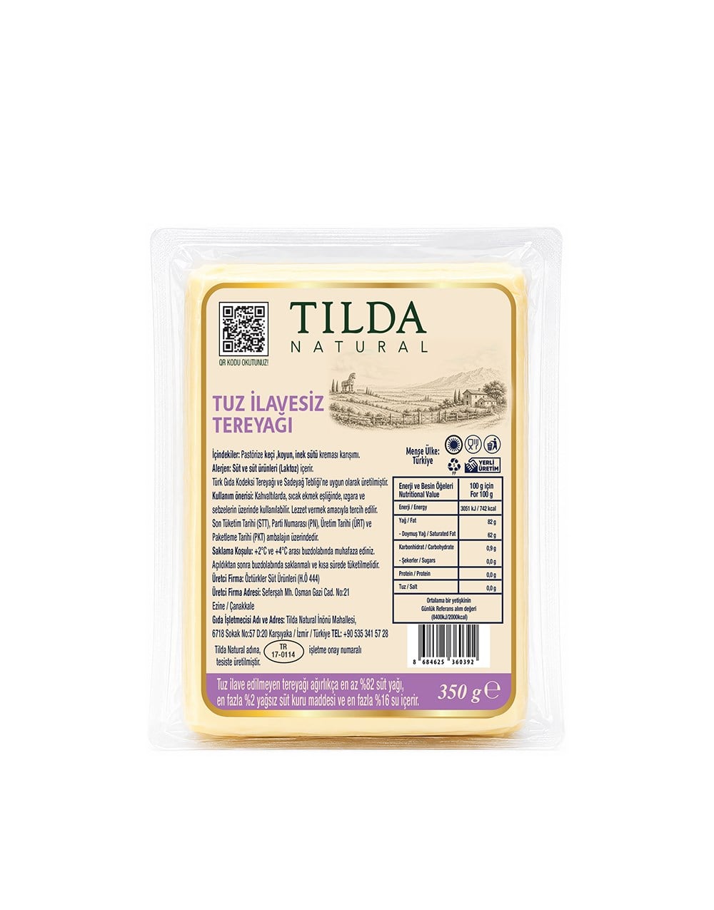 Tilda  Tereyağı 350 G