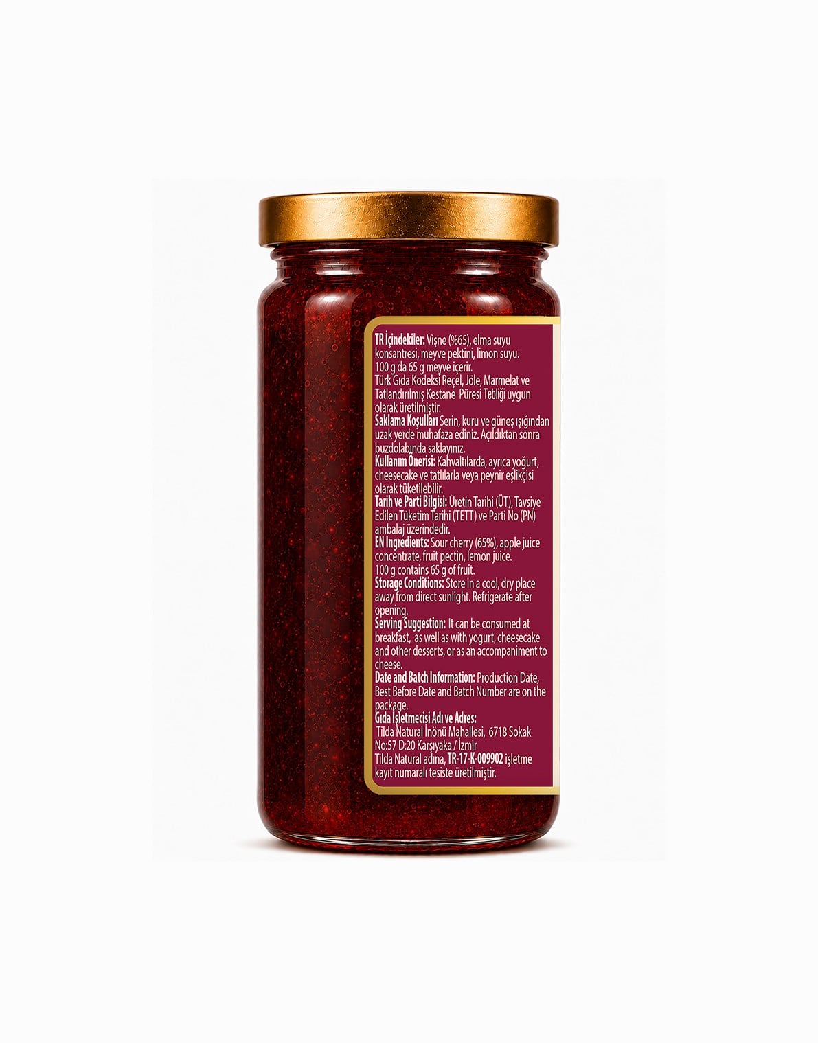 Tilda Vişne Reçeli 290 G
