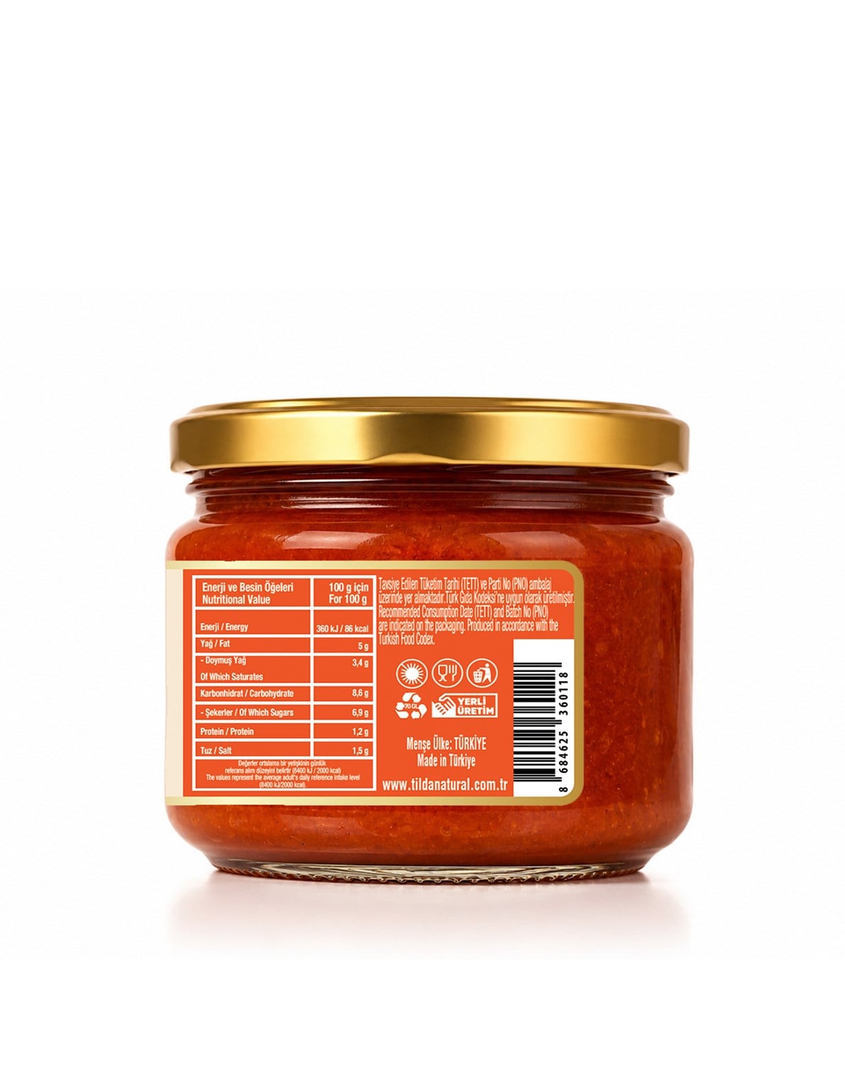 Yenice Kırmızı Biberli Havuç Sosu – 300 g
