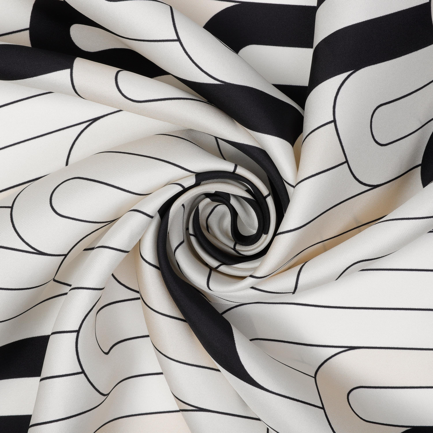 Akış Desen İpek Twill Eşarp