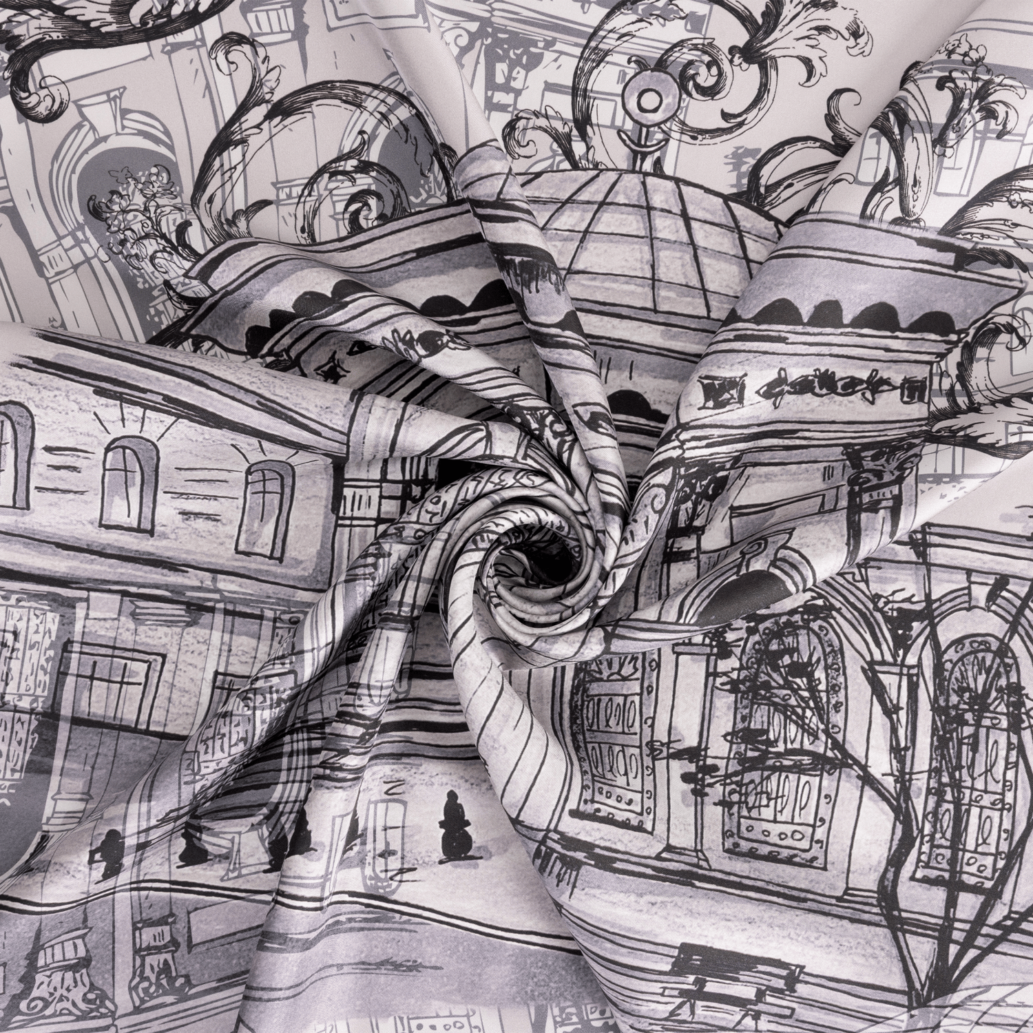 Art Draw Desen İpek Twill Eşarp