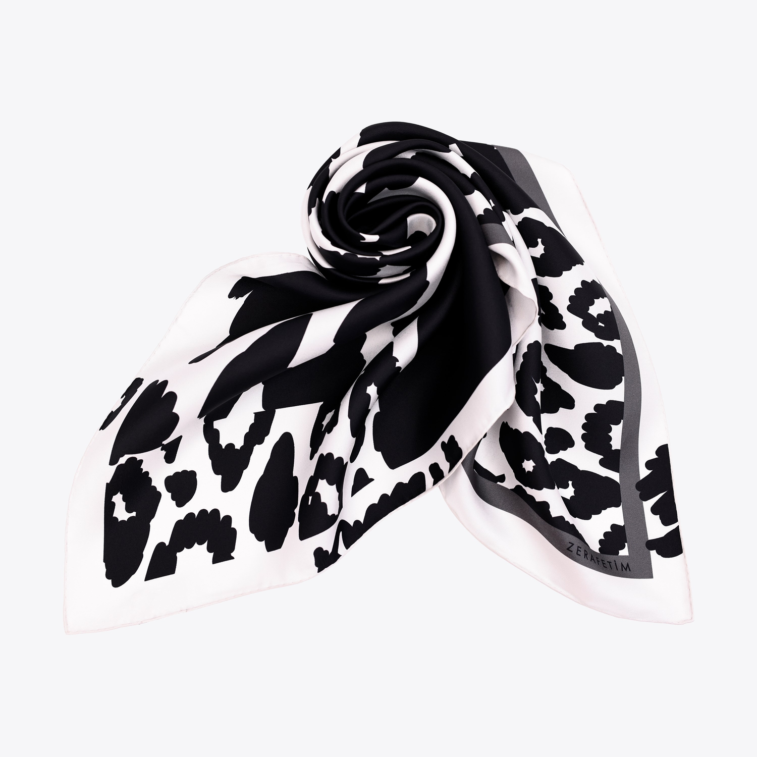 Baskı Leopar Desen İpek Twill Eşarp