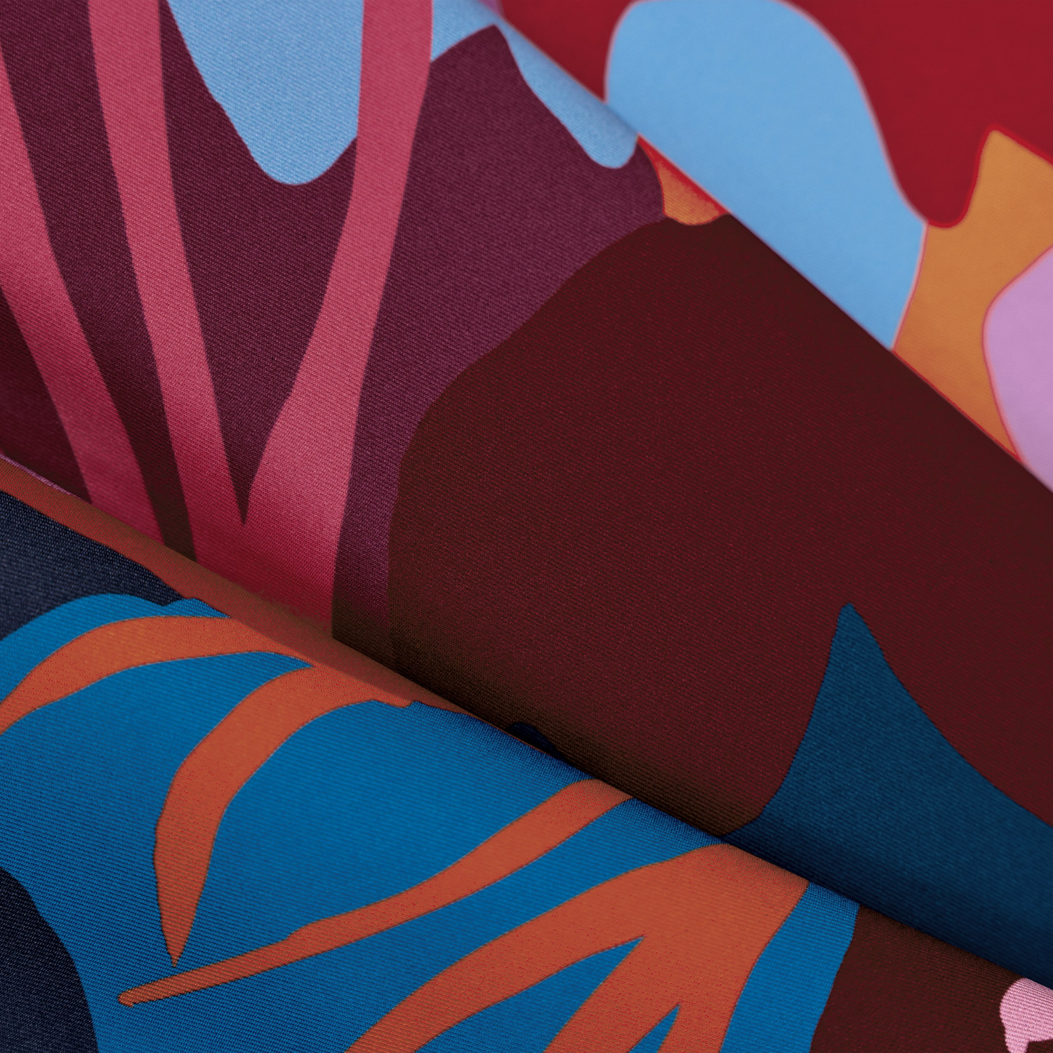 Colorfull Desen İpek Twill Eşarp