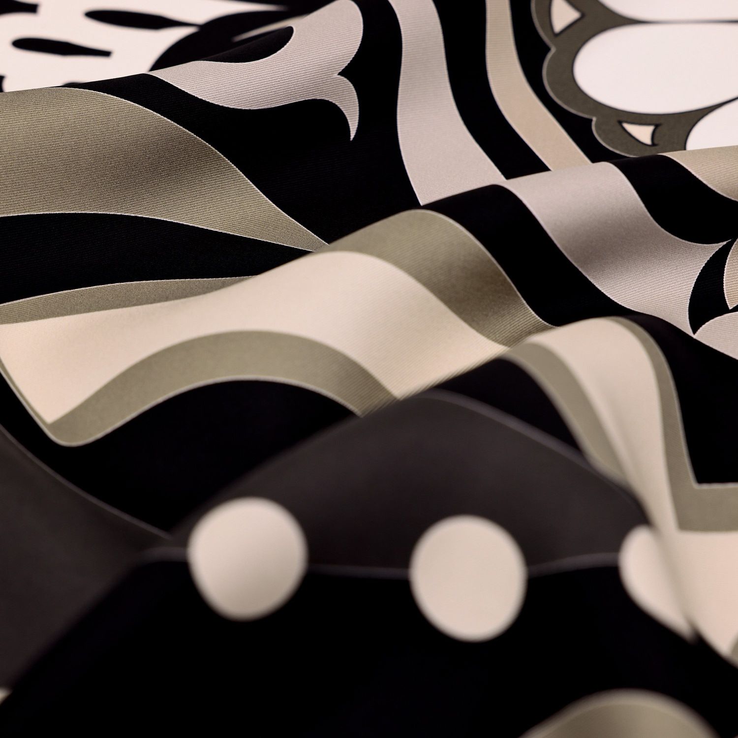 Damask Desen İpek Twill Eşarp