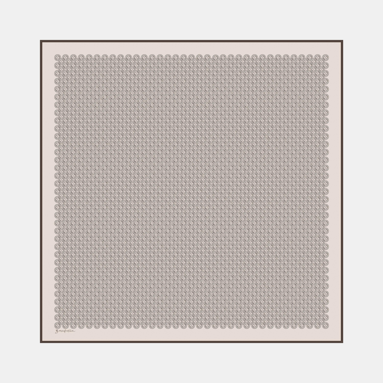 Flama Z Desen İpek Twill Eşarp
