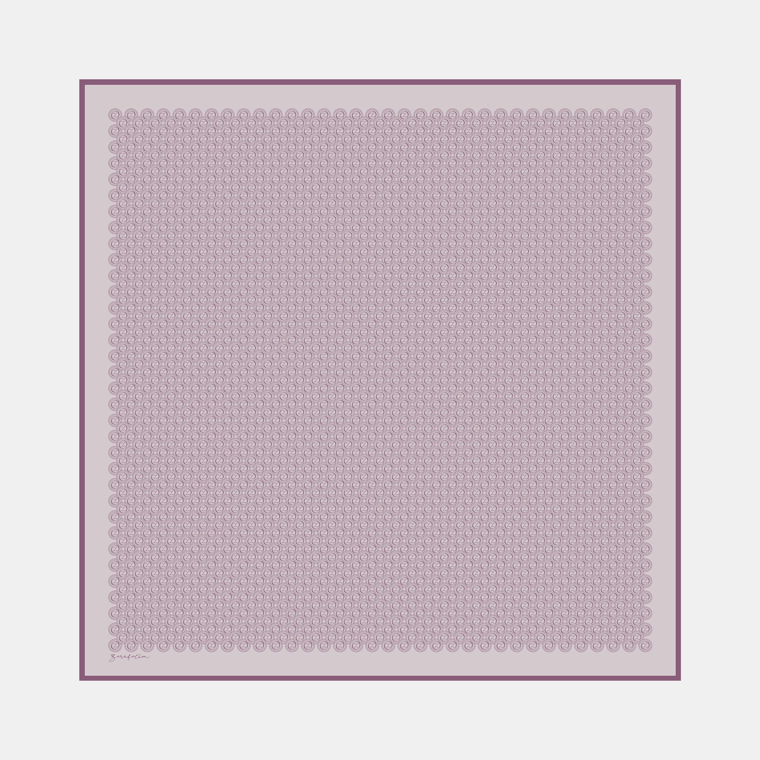 Flama Z Desen İpek Twill Eşarp