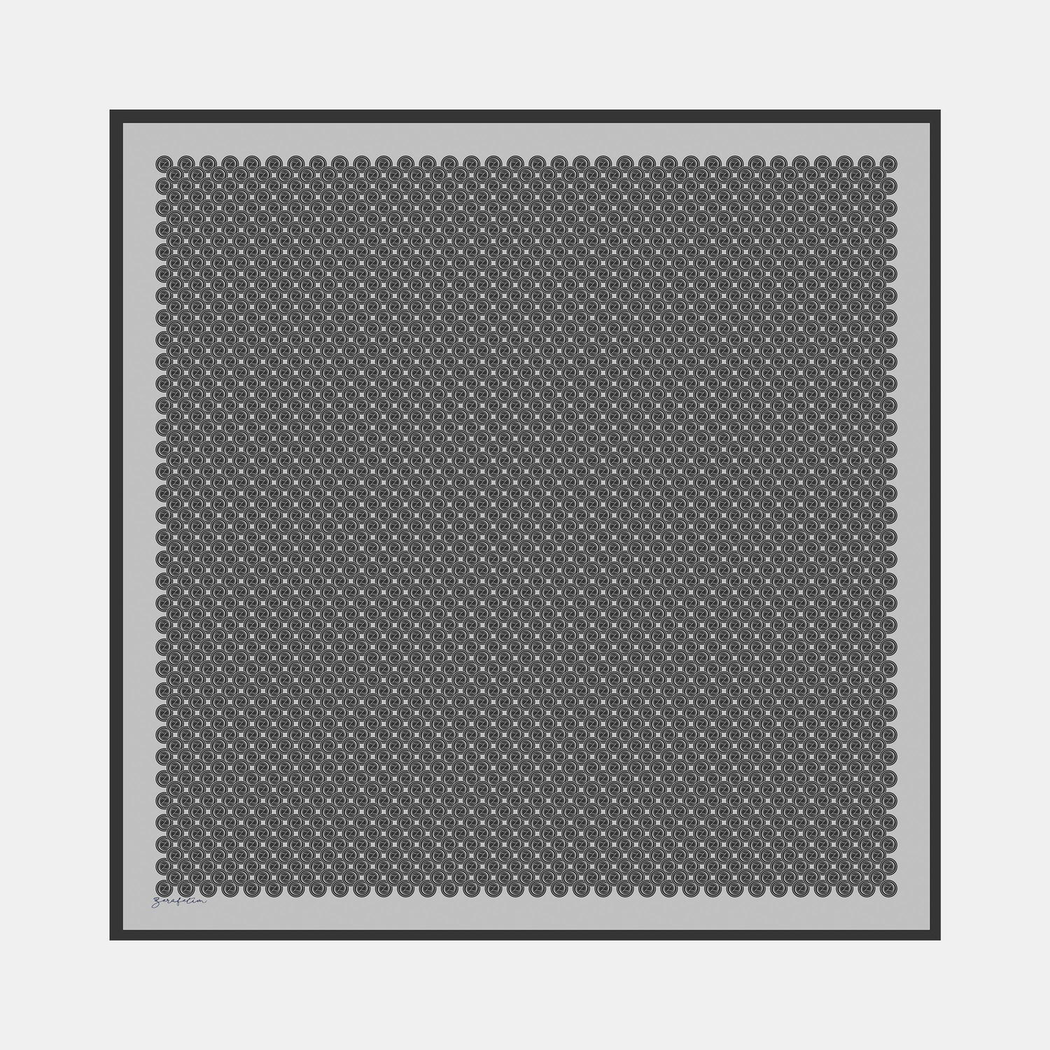 Flama Z Desen İpek Twill Eşarp