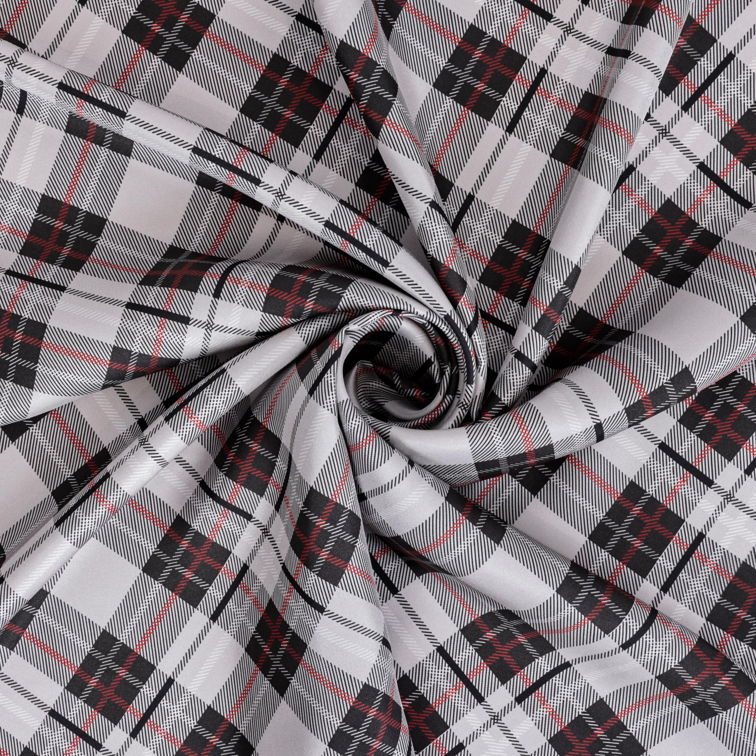 Tartan Desen İpek Twill Eşarp