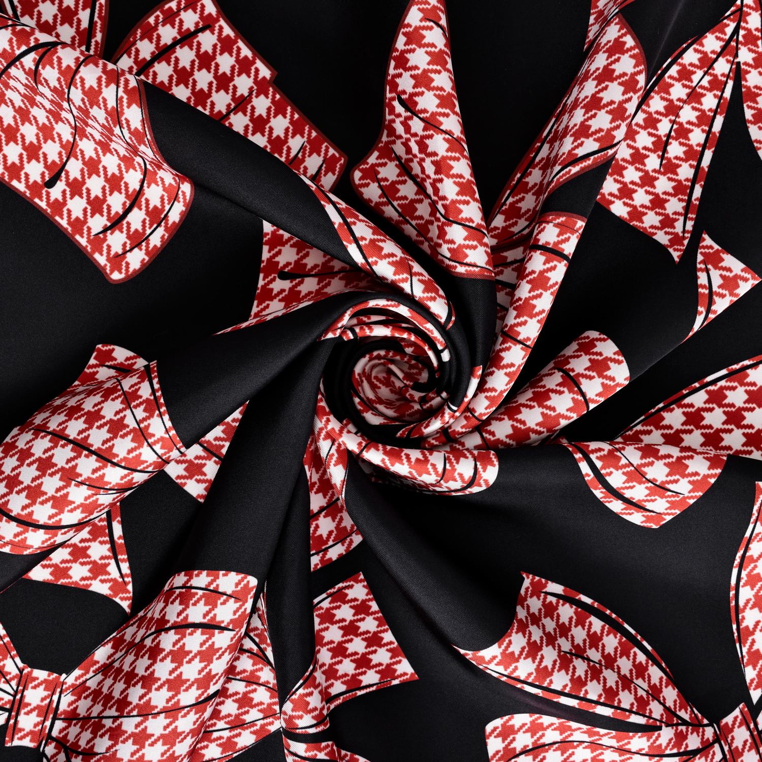 Toka Kazayağı Desen İpek Twill Eşarp
