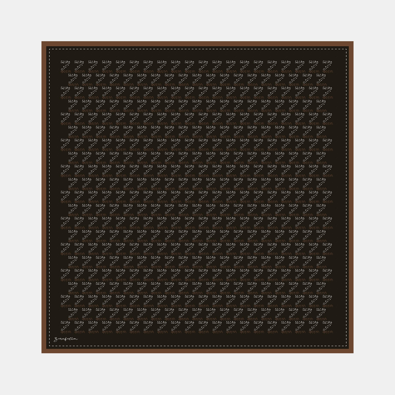 Zerart Desen İpek Twill Eşarp