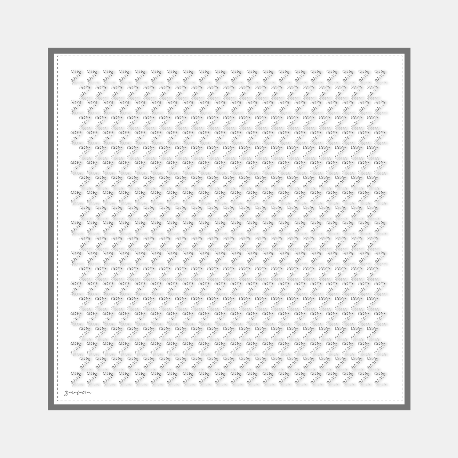 Zerart Desen İpek Twill Eşarp