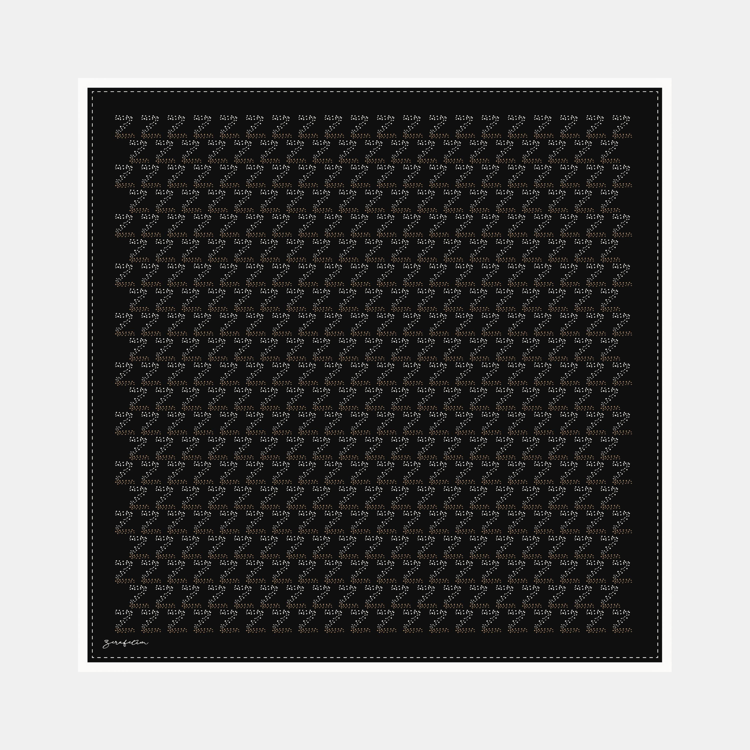 Zerart Desen İpek Twill Eşarp