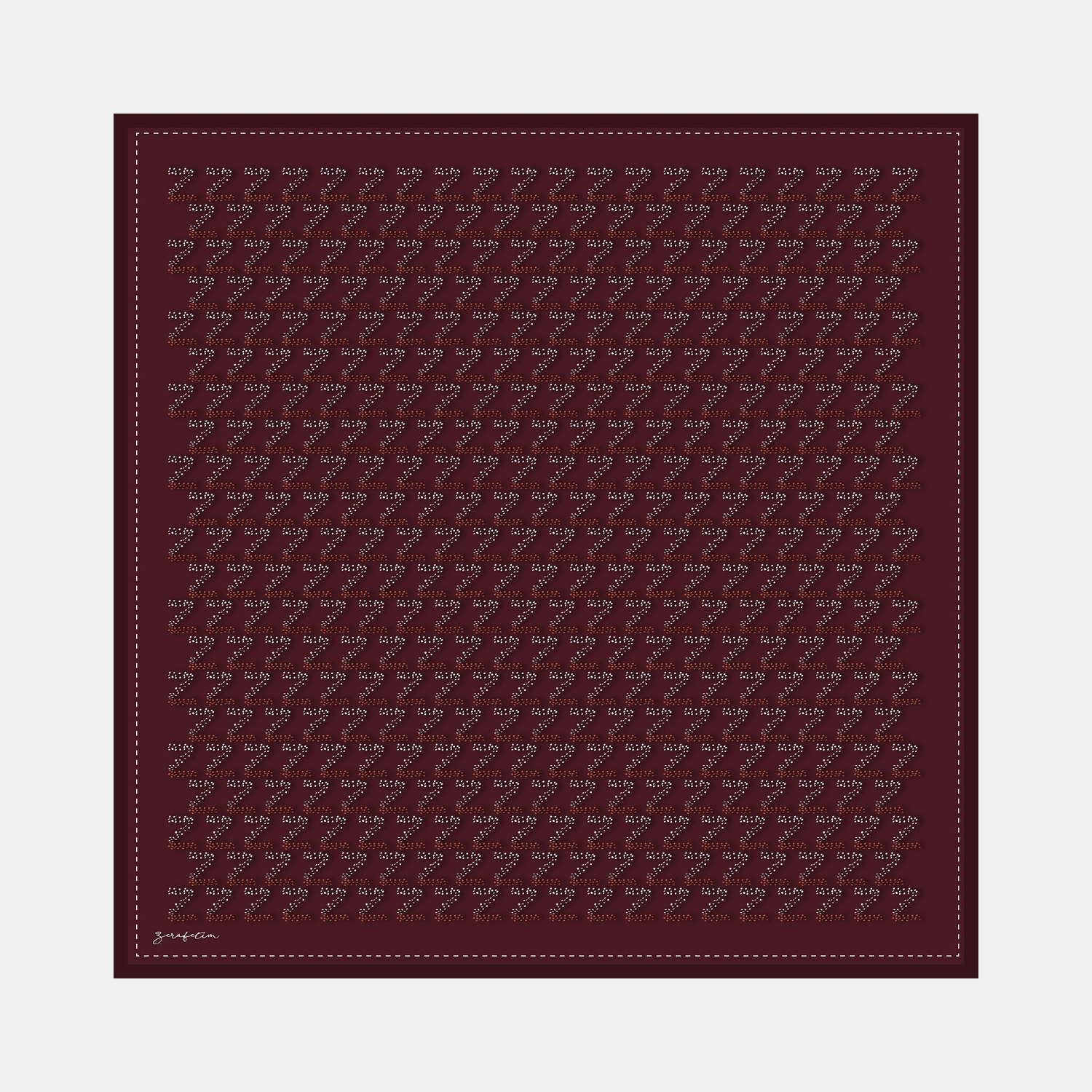 Zerart Desen İpek Twill Eşarp