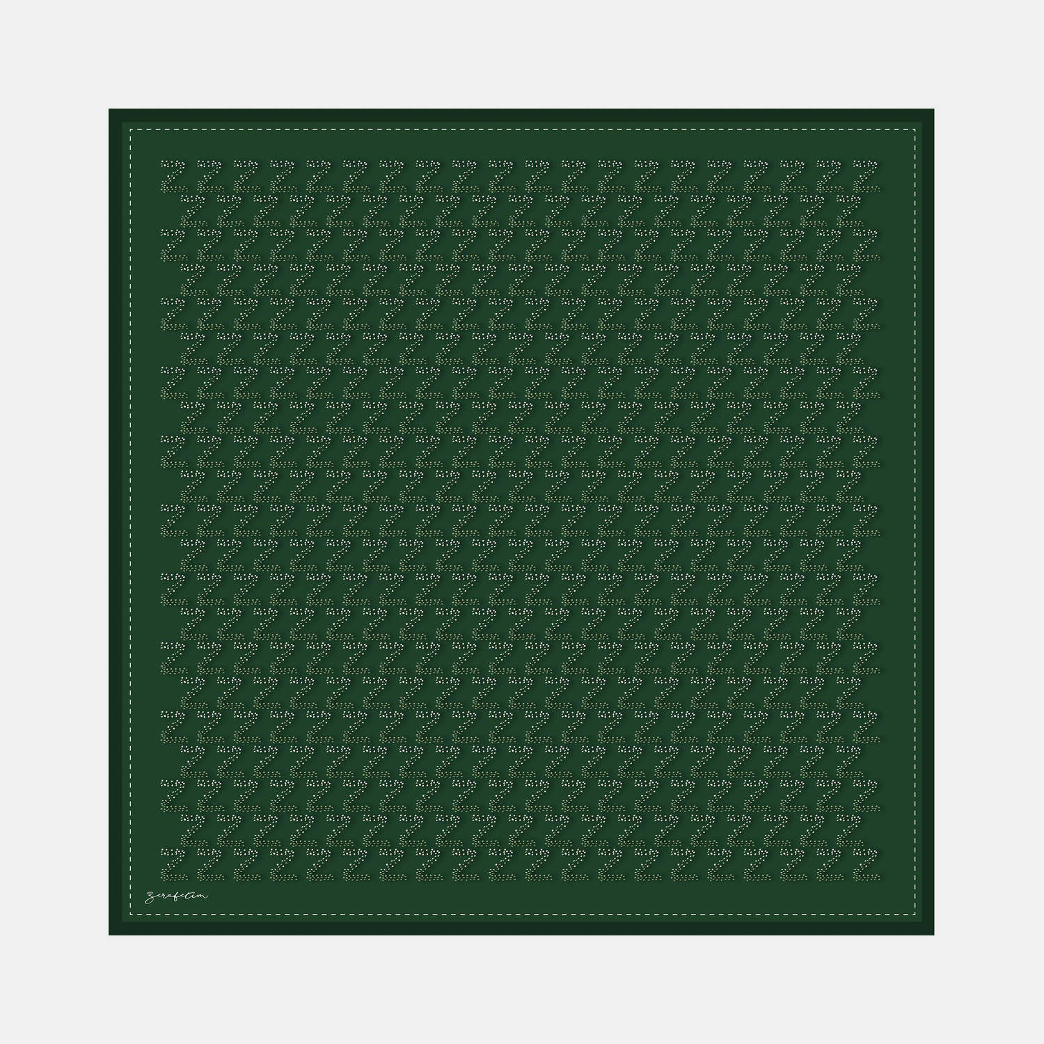 Zerart Desen İpek Twill Eşarp