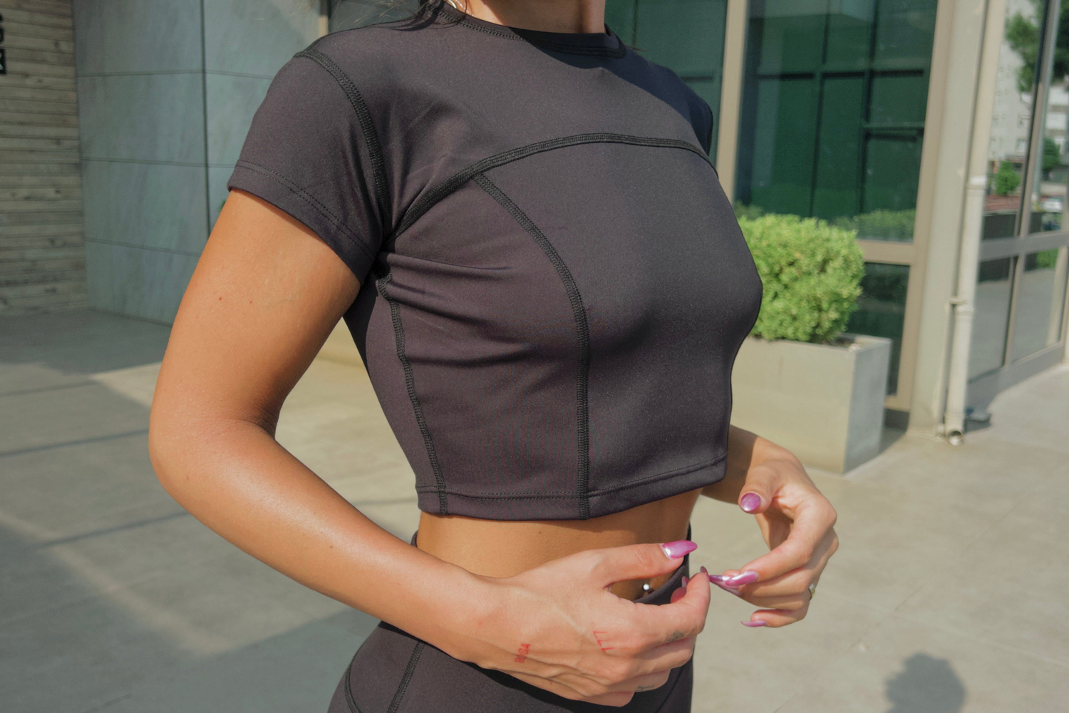 SOFT BELİZE PREMIUM PİLATES T-SHIRT - SİYAH