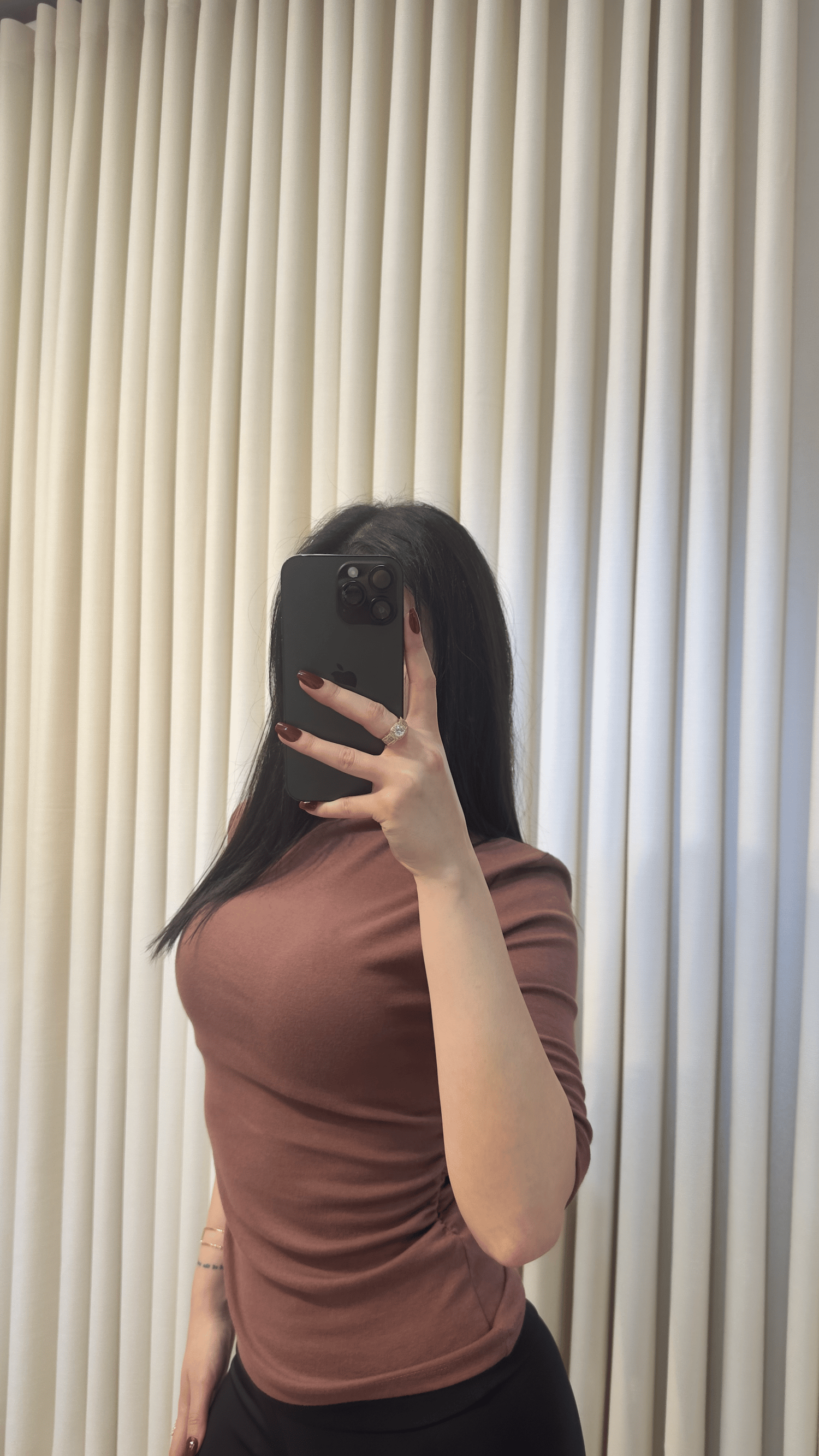 Yanı Büzgülü Body Gül Kurusu