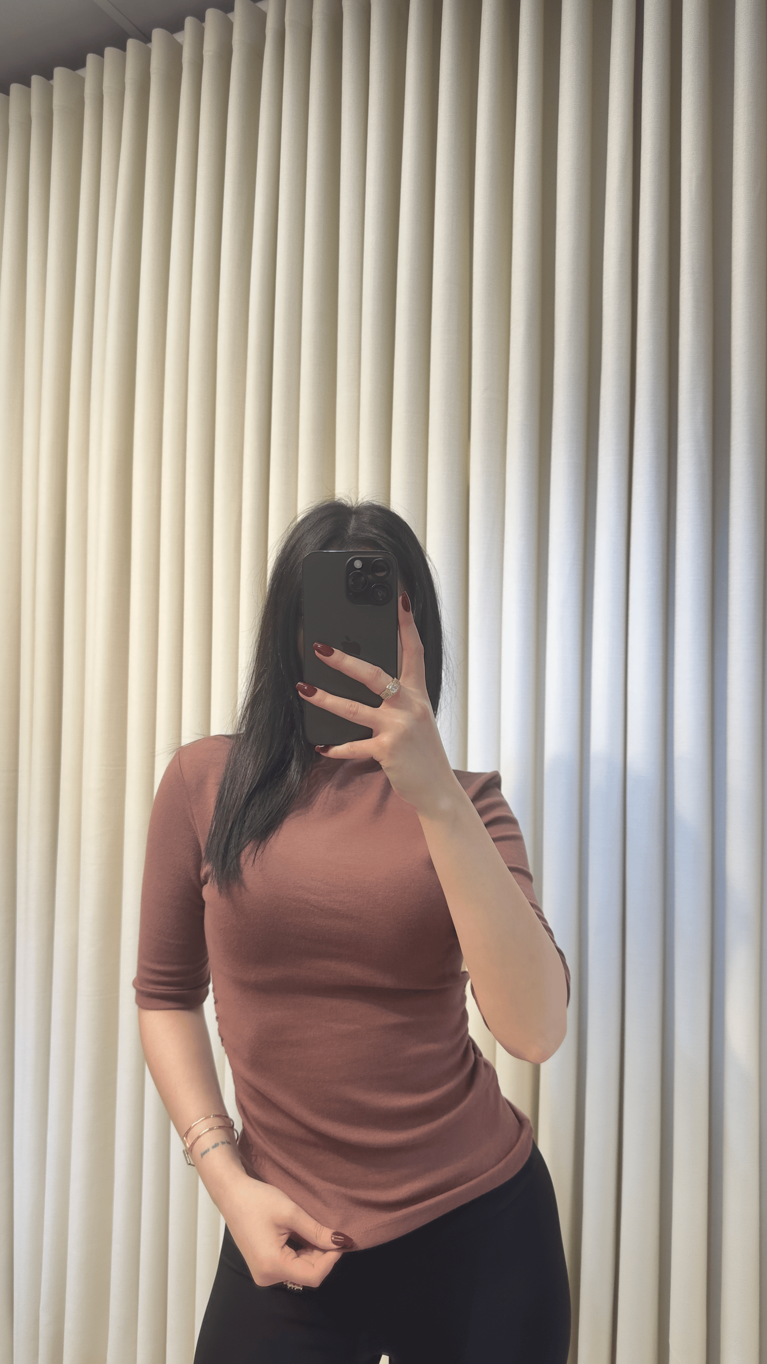 Yanı Büzgülü Body Gül Kurusu