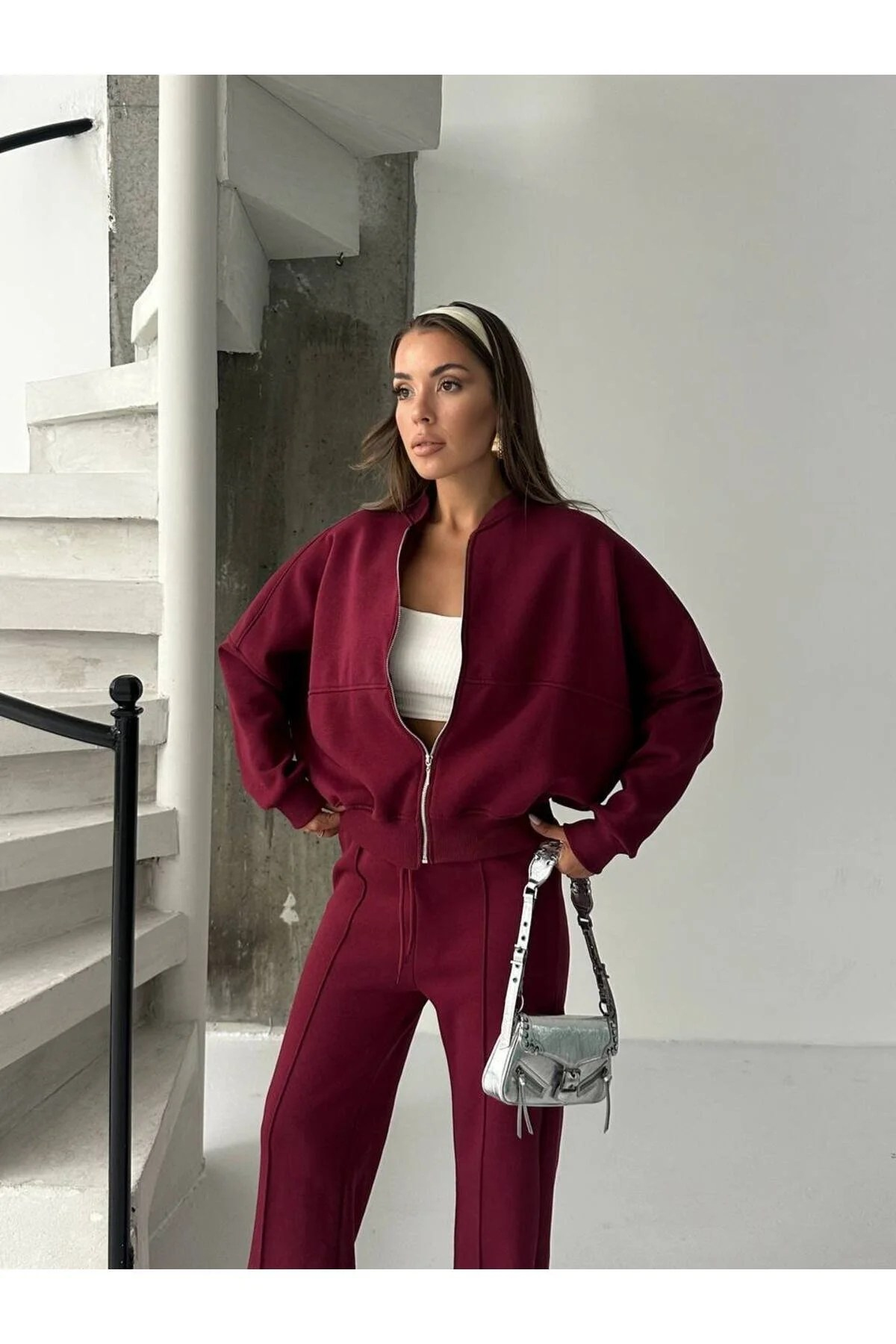 Alt Üst İkili Takım Bordo