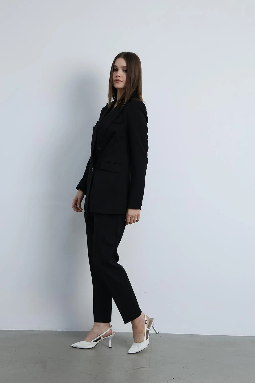 Aria Düğmeli Blazer Ceket Siyah