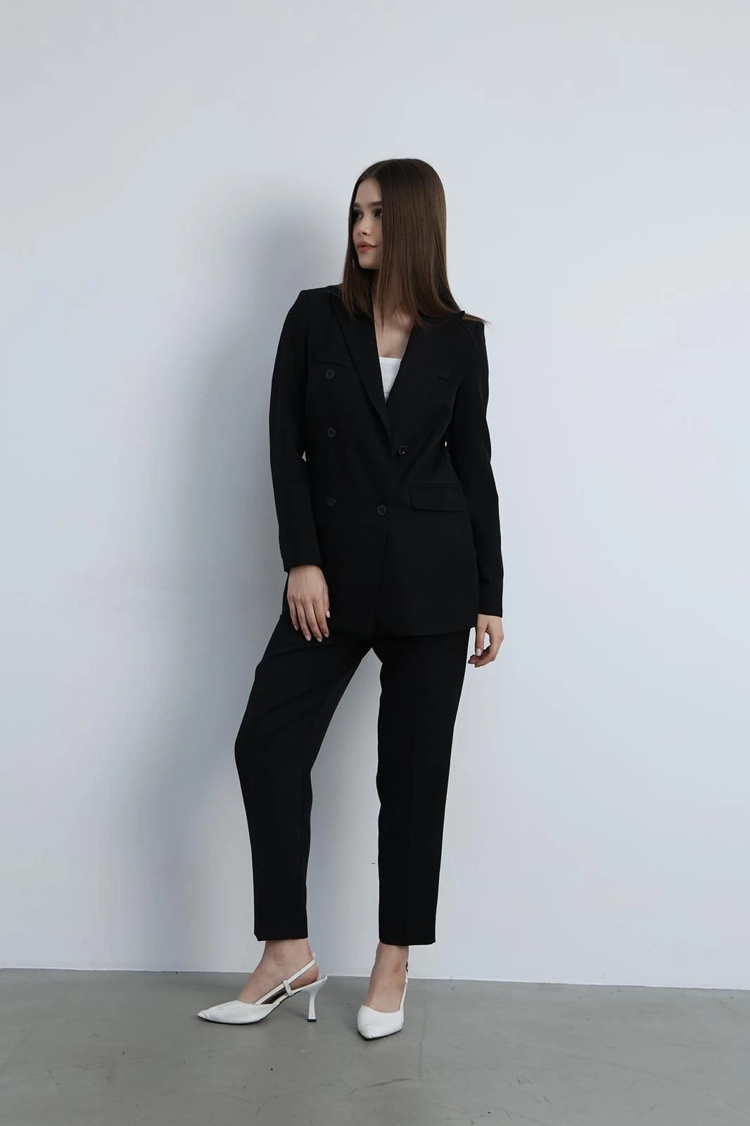 Aria Düğmeli Blazer Ceket Siyah