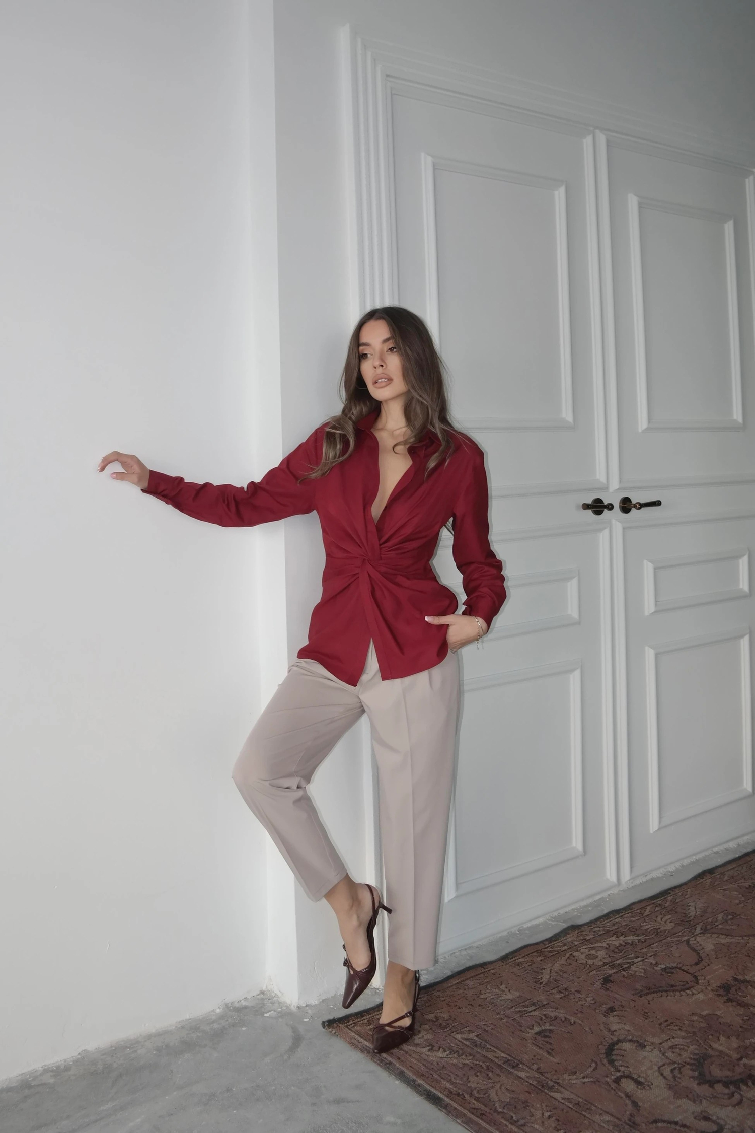 Clara Gömlek Bordo
