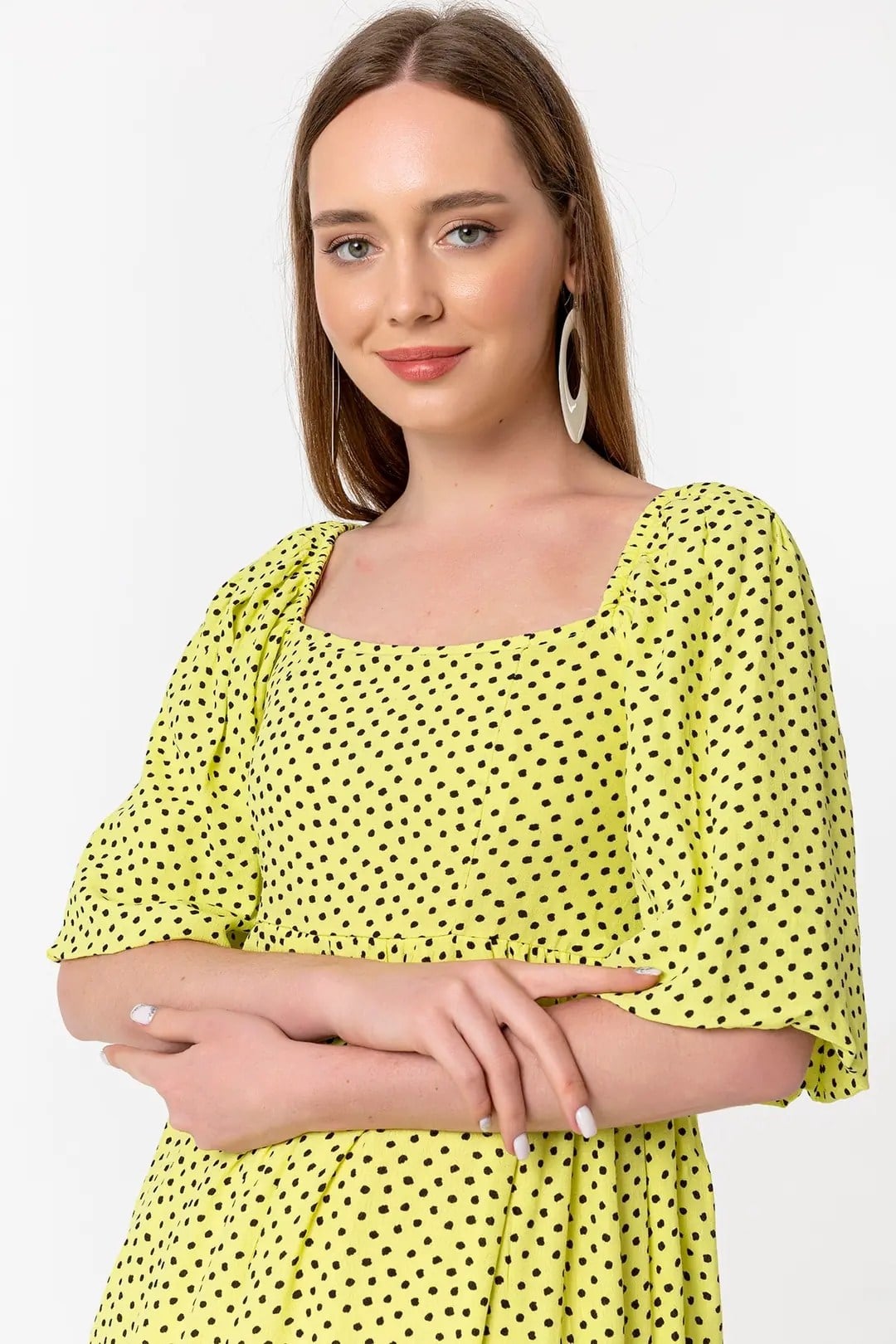 Desenli Mini Elbise