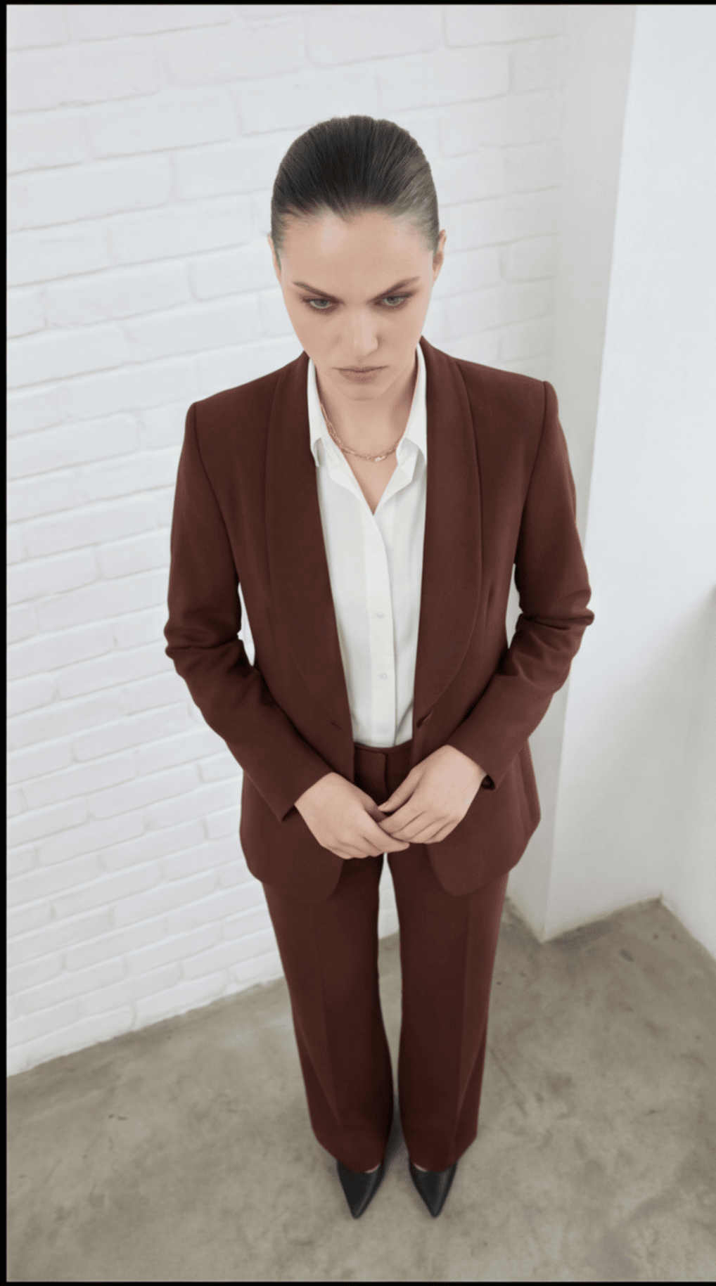 Düğme Detaylı Oversize Blazer Ceket Kahverengi