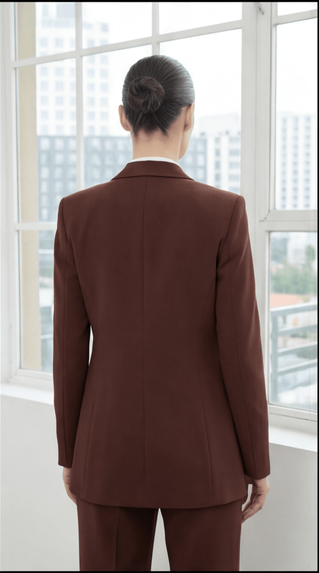 Düğme Detaylı Oversize Blazer Ceket Kahverengi
