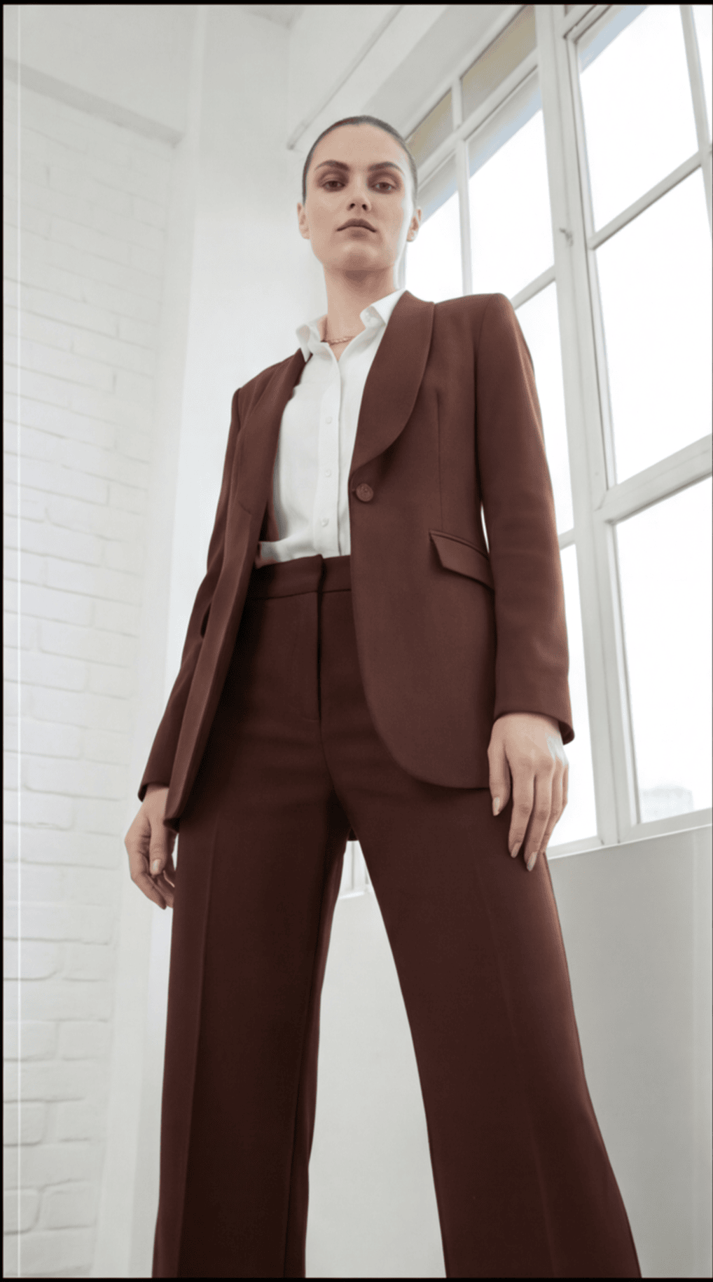 Düğme Detaylı Oversize Blazer Ceket Kahverengi