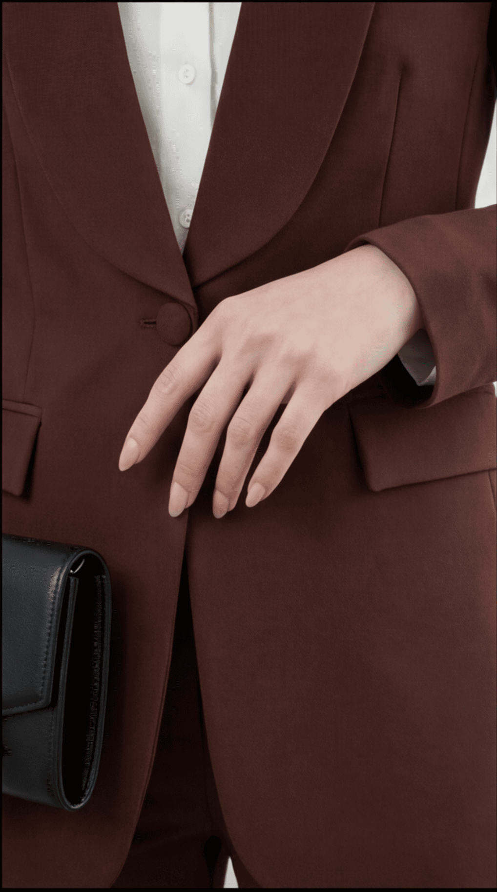 Düğme Detaylı Oversize Blazer Ceket Kahverengi