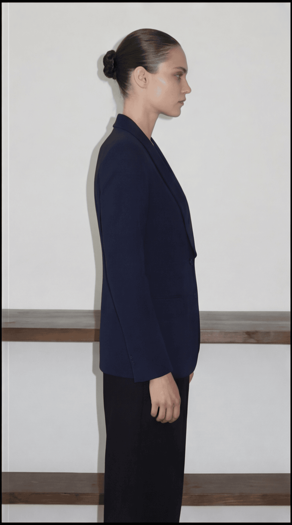 Düğme Detaylı Oversize Blazer Ceket Lacivert