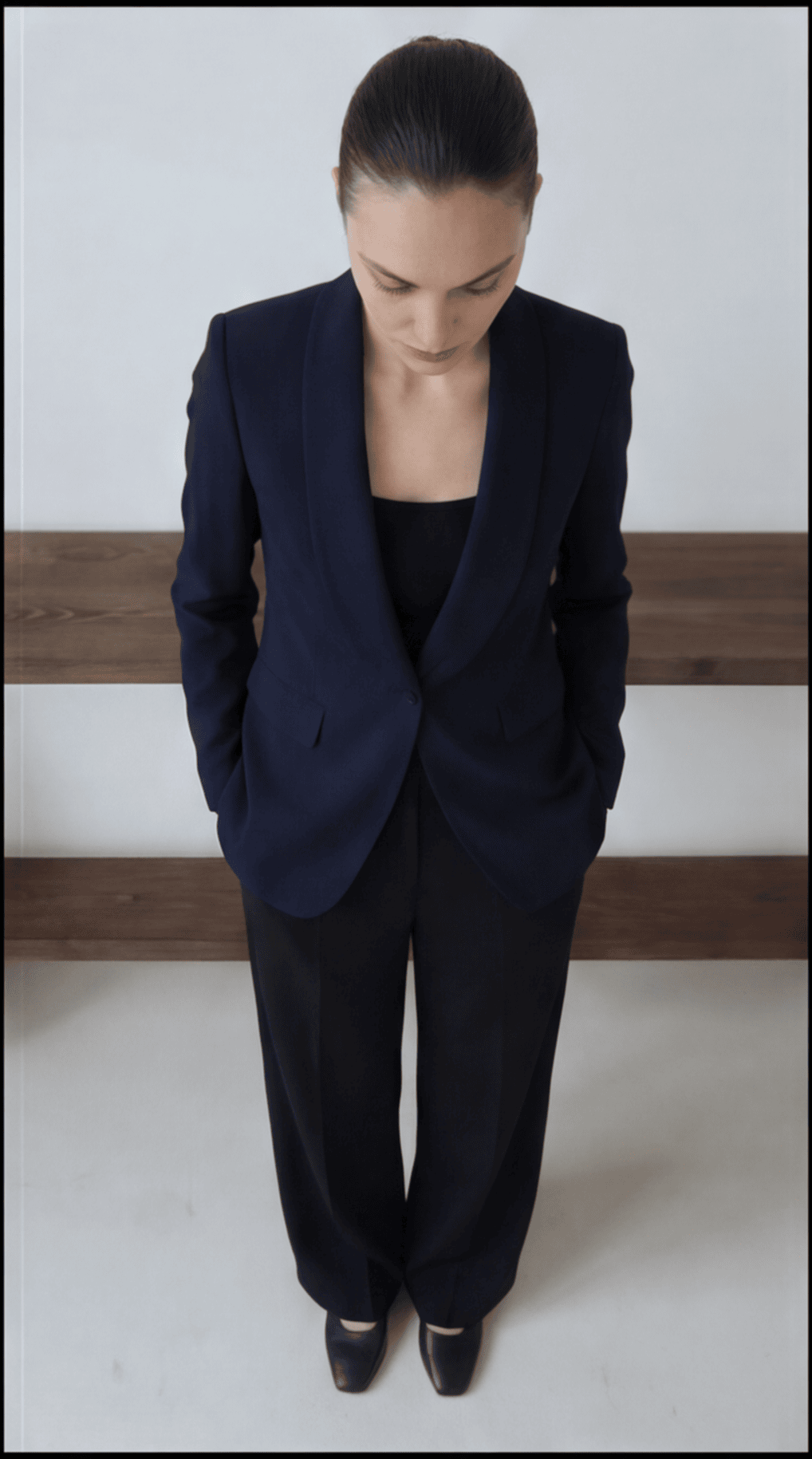 Düğme Detaylı Oversize Blazer Ceket Lacivert