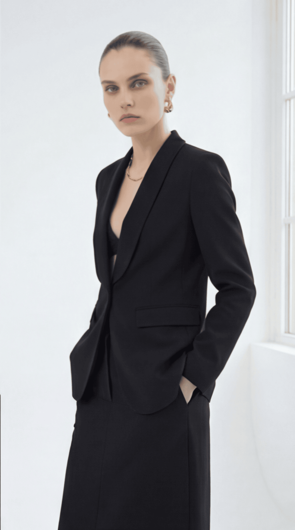 Düğme Detaylı Oversize Blazer Ceket Siyah