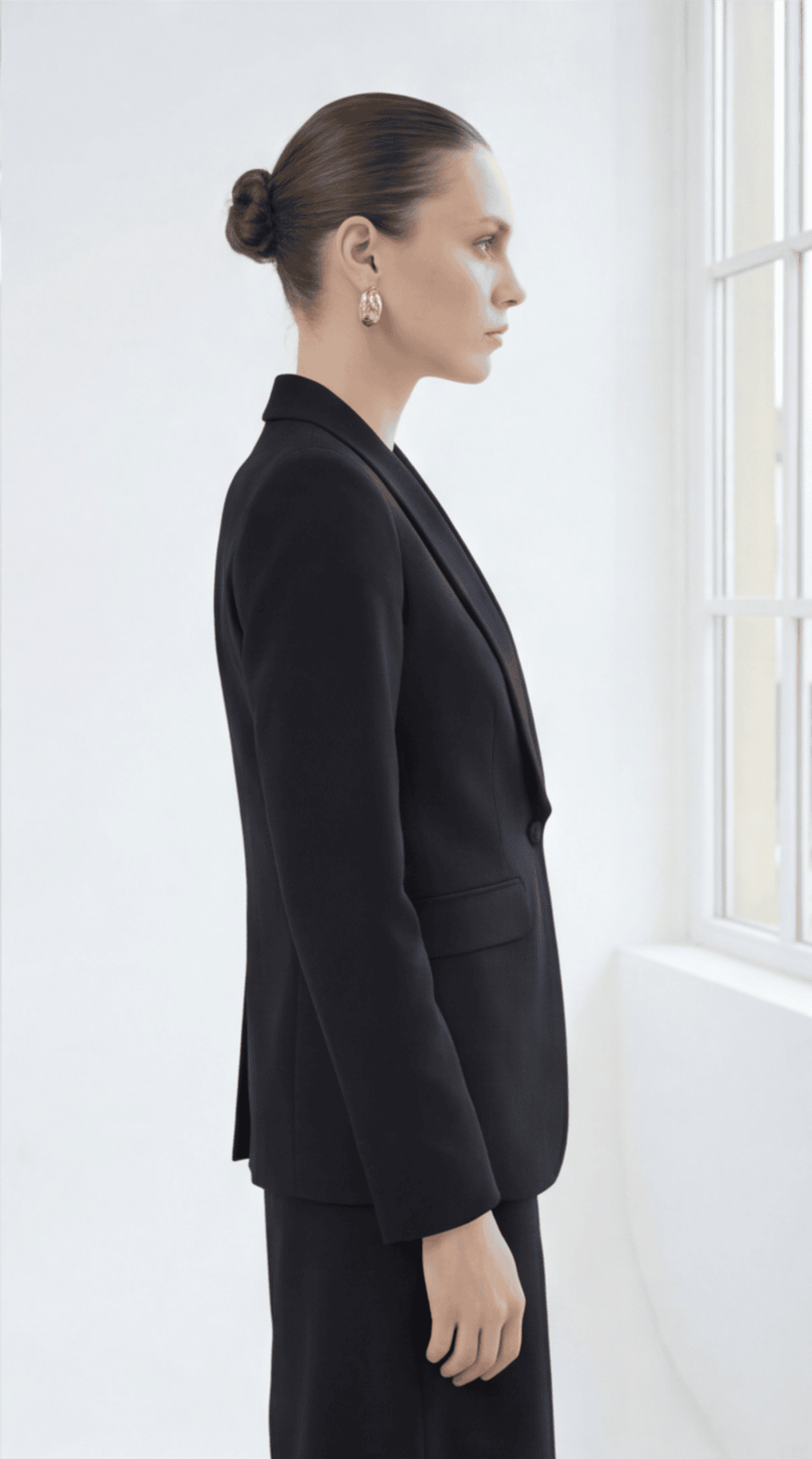 Düğme Detaylı Oversize Blazer Ceket Siyah