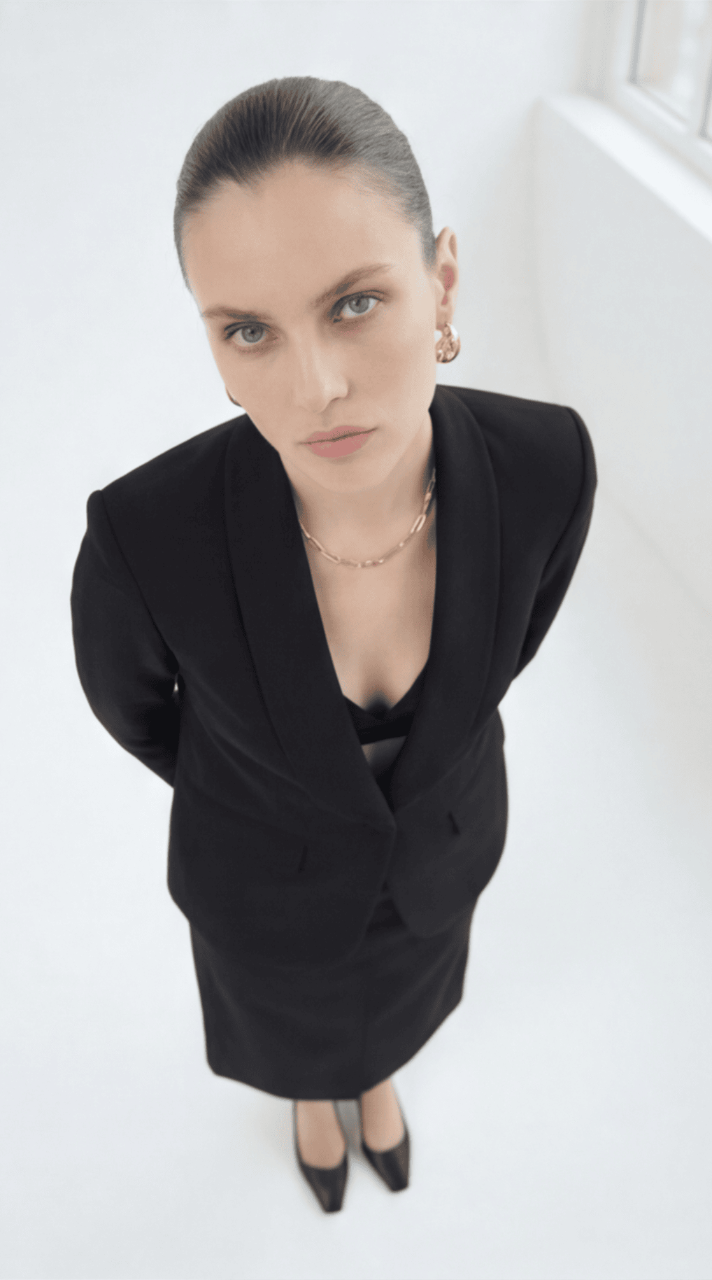 Düğme Detaylı Oversize Blazer Ceket Siyah