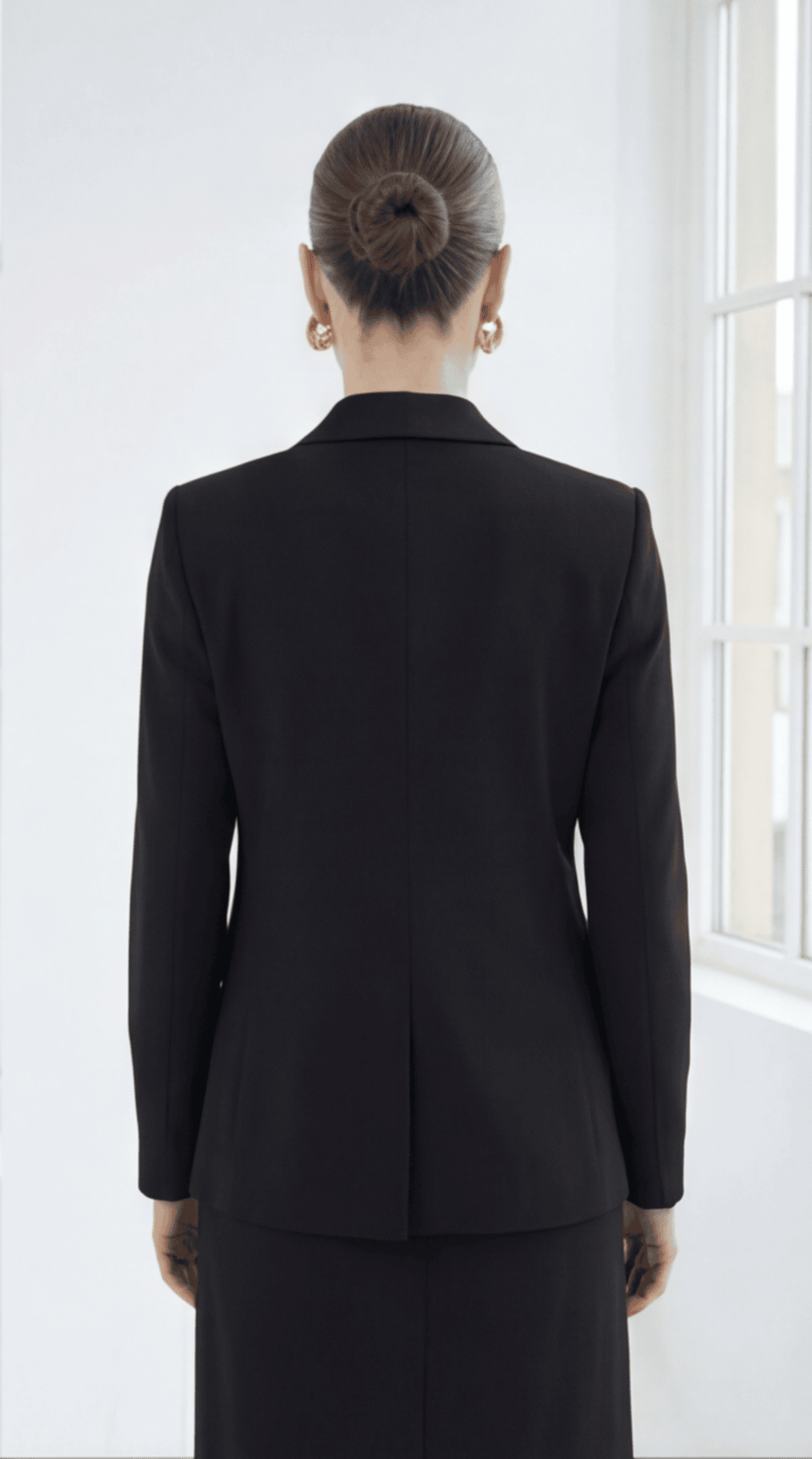 Düğme Detaylı Oversize Blazer Ceket Siyah