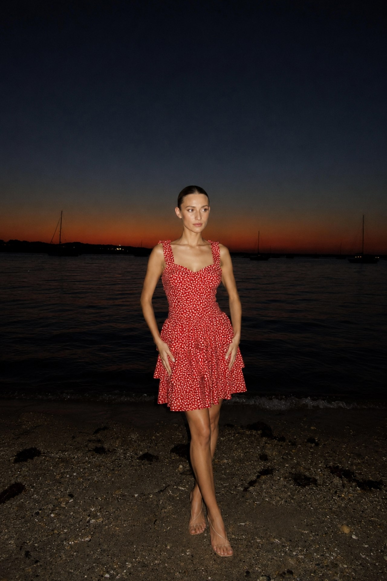 Elena Askılı Elbise Kırmızı